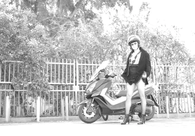 During the Ride, Her Skirt Lifts up and Reveals Her Small Penis