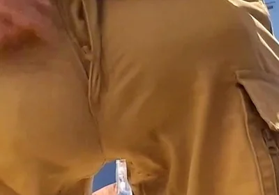 Amazing Bulge in Kaki Shorts