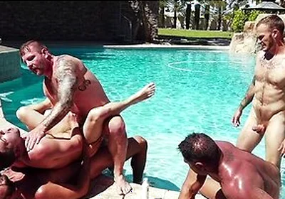 Summer Poolside Cock Fest And Dp With Johnny Rapid And Draven