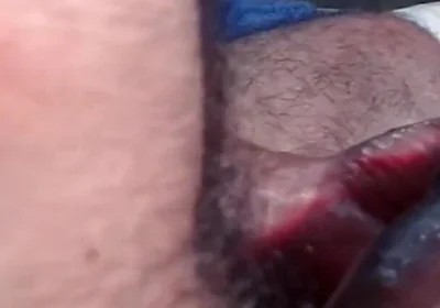 Dark-skinned Latino Man Playing with His Sex Toy and Masturbating His Thick, Uncut Cock