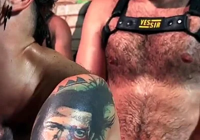 Blindfolded Bottom Serving Anonymous Males