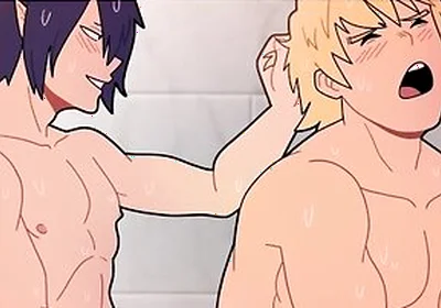 Car Toon - Tamaki Vs Mirio In The Gym Shower, Gay Porn Version Of The Anime My Hero Academia