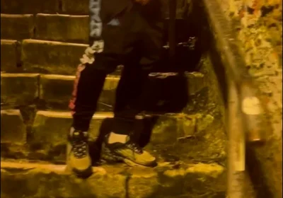 Amateur Boy Catches His Friend Pissing in the Street and Touches His Cock