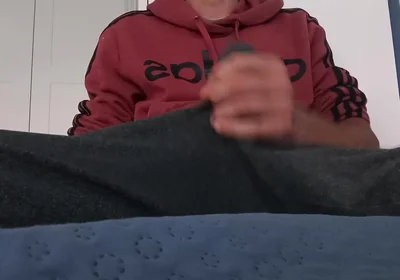 The Dude Can't Stop Jerking off That Big Dick and Holds the Cumshot in the Next Video