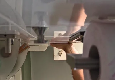 POV Muscular Bear Jerks off in the Toilet.