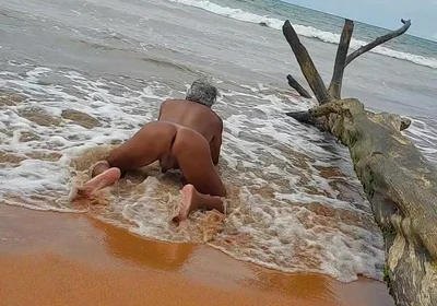 Sissy Ladysilva on the Beach Tanned Naked Showing off Her Sexy Mark Hot Ass