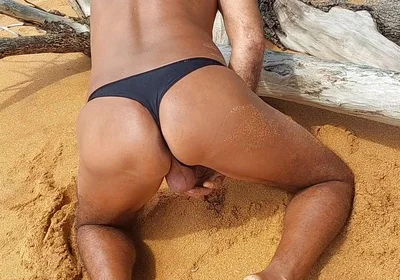 Ladysilva Sissy on the Beach in Panties Comes Fuck My Hot Ass