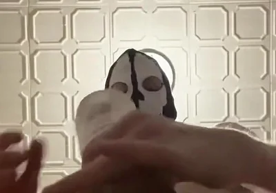 7 Inch (18cm) Hot Cock Owned by a Masked Slim Twink. Flashlight Intense Masturbation, Moaning. Full Video