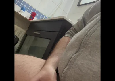 Jerking and Cumming in Bathroom