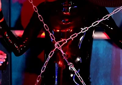 Chained up for Tom Baker's Electric Play