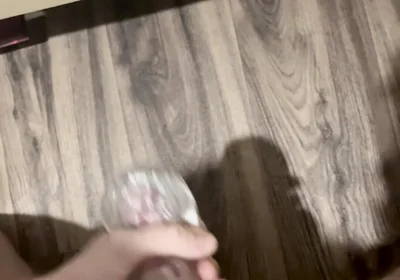 Horny Twink Needed a Release. Big Cumshot, Fucking a Flashlight, Intensive Masturbation. POV 4K Full HD