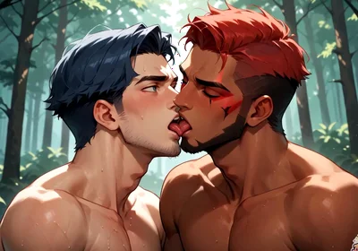 Muscular Gay Lover's Satisfying Release: Steaming Gay Gonzo Porn! for the Hottest Forest Encounters, Only the Hottest