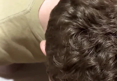 He Kisses My Big Hard Cock While I Pee