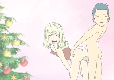 Manga, Her Young Roommate, as an Elf, Pounds Her Mercilessly Under the Tree!