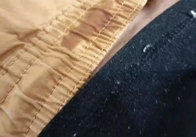 Handsome Amateur Made His Big Cock Cum Close up and Stained His Pants with Cum