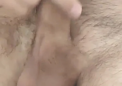 Quickly got rid of a load of cum on a sunny day