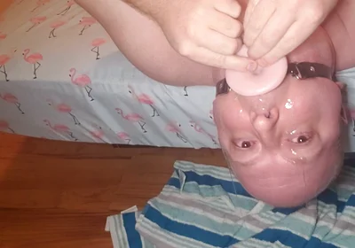 Deepthroat 7 Inch King Cock Dildo Whit Mouth Gag Ring