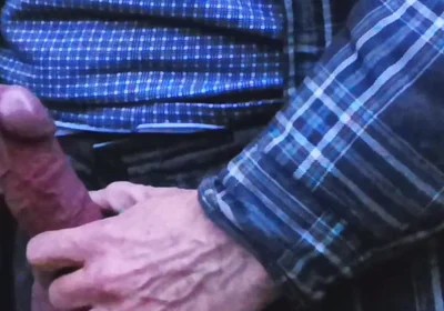 Big Uncut Cock Wanking and Cumming for the Neighbours Again - Rockardglans