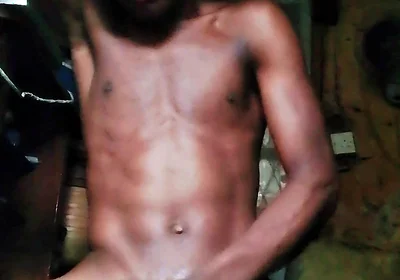 African Boy Jerking off at Home