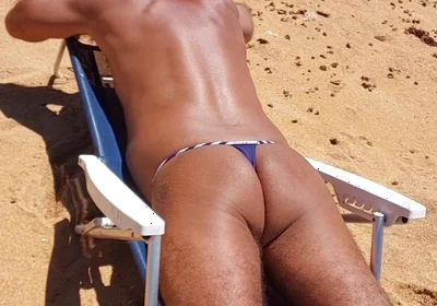 Ladysilva on the Beach Tanning Her Hot Ass for Her Fans