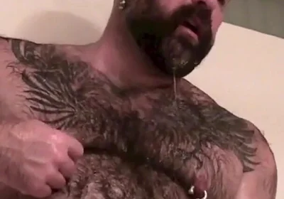 Stroking Daddy Bear Cock