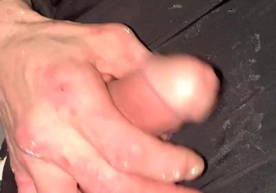 Crossdresser Michelle Wearing Spandex Long Sleves Swimsute Lots of Precum Then I Bust a Huge Cum Load