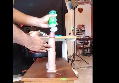 Giant Dildoes Fucking Hairy Holed Football Playing Stripper