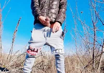 Slow Motion Jerk off Outdoor While Smoking Cigarette