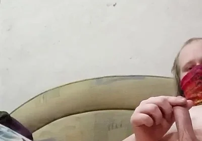 Fat Sissy Milking His Small Cock