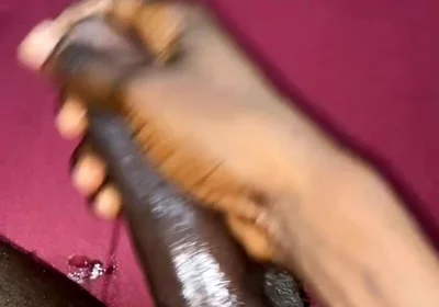 Thug Stroking His Big Black Cock