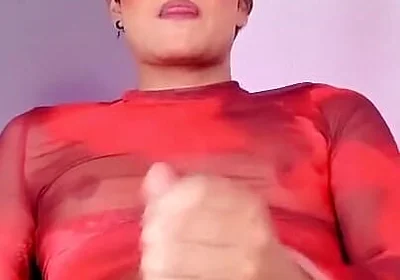 Colombian Femboy Sweet Hard Cock Close-up Intense