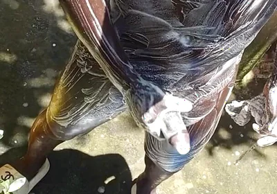 Mature Hard Black Dick Gets Real Shower