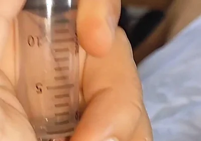 First Hardcore Cum Extraction in Syringe Part 1