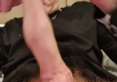 Stretching My Big Uncut Cock