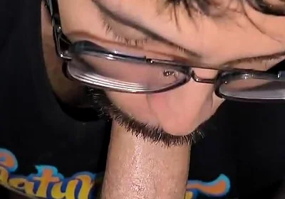 Kneeling & Horny Sniffing My Boyfriend’s Bulge Till I Cum on His Cock & Swallow Both Loads
