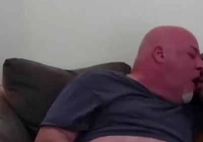 Caught by Neighbor! Jerking BBC Gets a Surprise When Neighbor Stops Over!