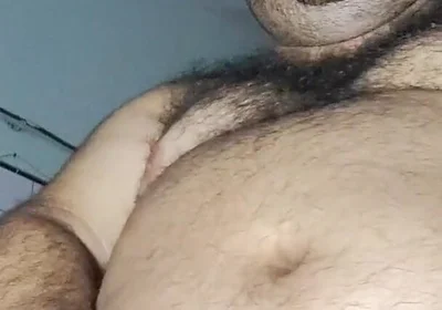 Fat Man Eating and Burping