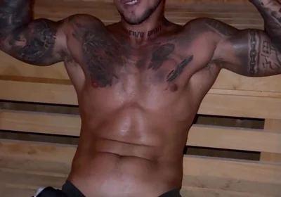 My Cock Cums in the Public Sauna with No Touch