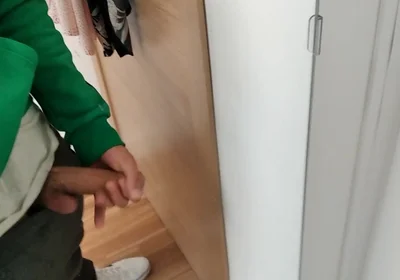 Masturb His Huge and Juicy Cock in Front of the Mirror