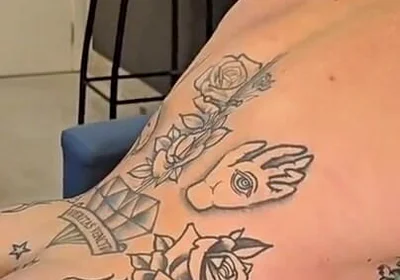 Big Tattooed Guy with a Tight Ass