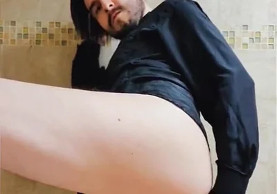 Dildo Fucking My Ass in a Bathroom