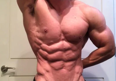 Jacked Bodybuilder Benji Bastian Flexing His Huge, Shredded, Muscles