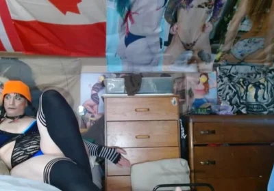 Fat Sissy with Pig Tails Dances Then Plays with Fat Hole