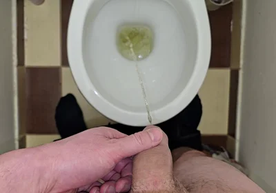 Pissing to the Toilet