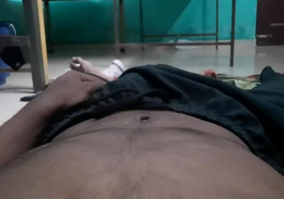 Horny Boy Laying on the Bed, Touching Himself