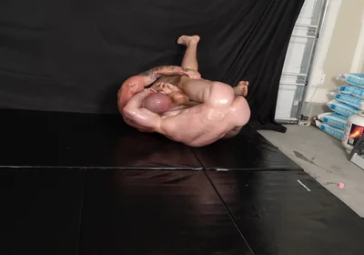 Oiled Nude Muscle Wrestling