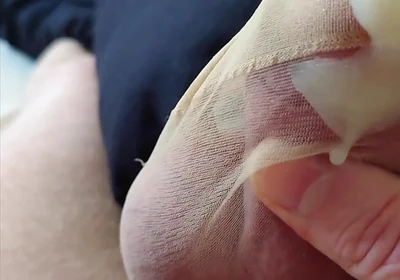 The Stocking, My Penis and Its Cum