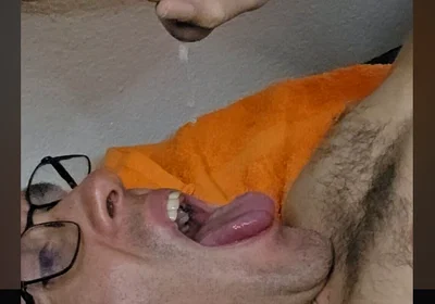 POV Cumswallow Slave Dripping Warm Cum