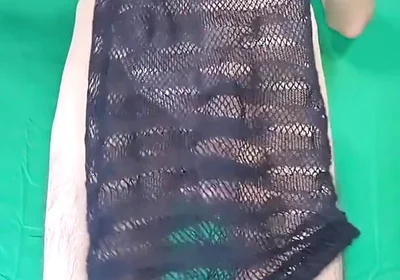Black Fishnet Dress to Nude