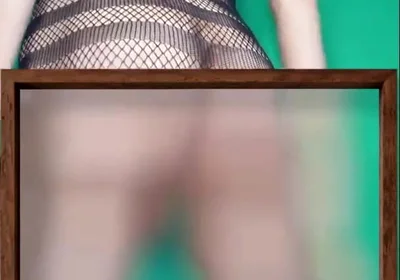 Fishnet Dress with and Without Some Panties